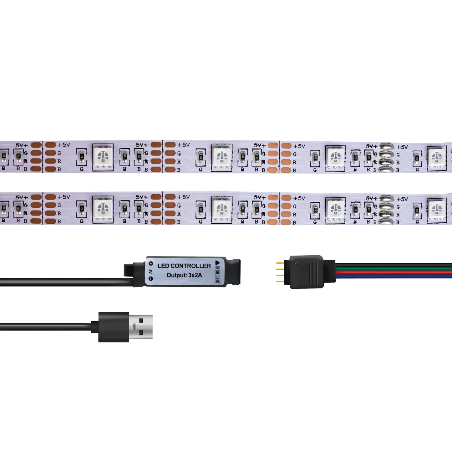 RGB LED strip with remote. 3 meters