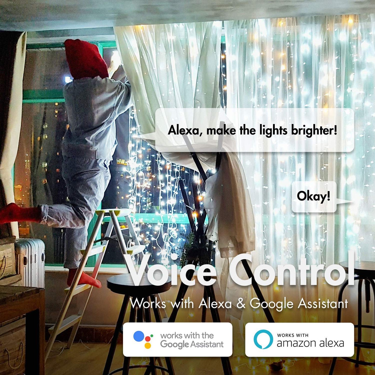 RGB light loop with remote control and WiFi Tuya IP65 5 m