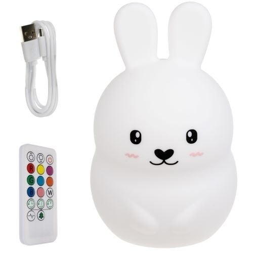 RGB night lamp with remote control - rabbit
