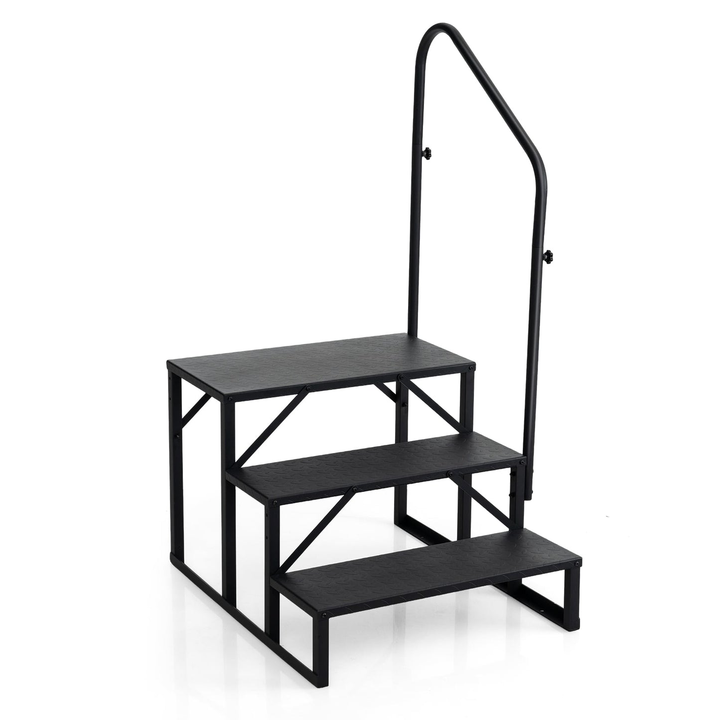 RV Step with Handrail – Heavy-Duty, Non-Slip, 65 cm Wide
