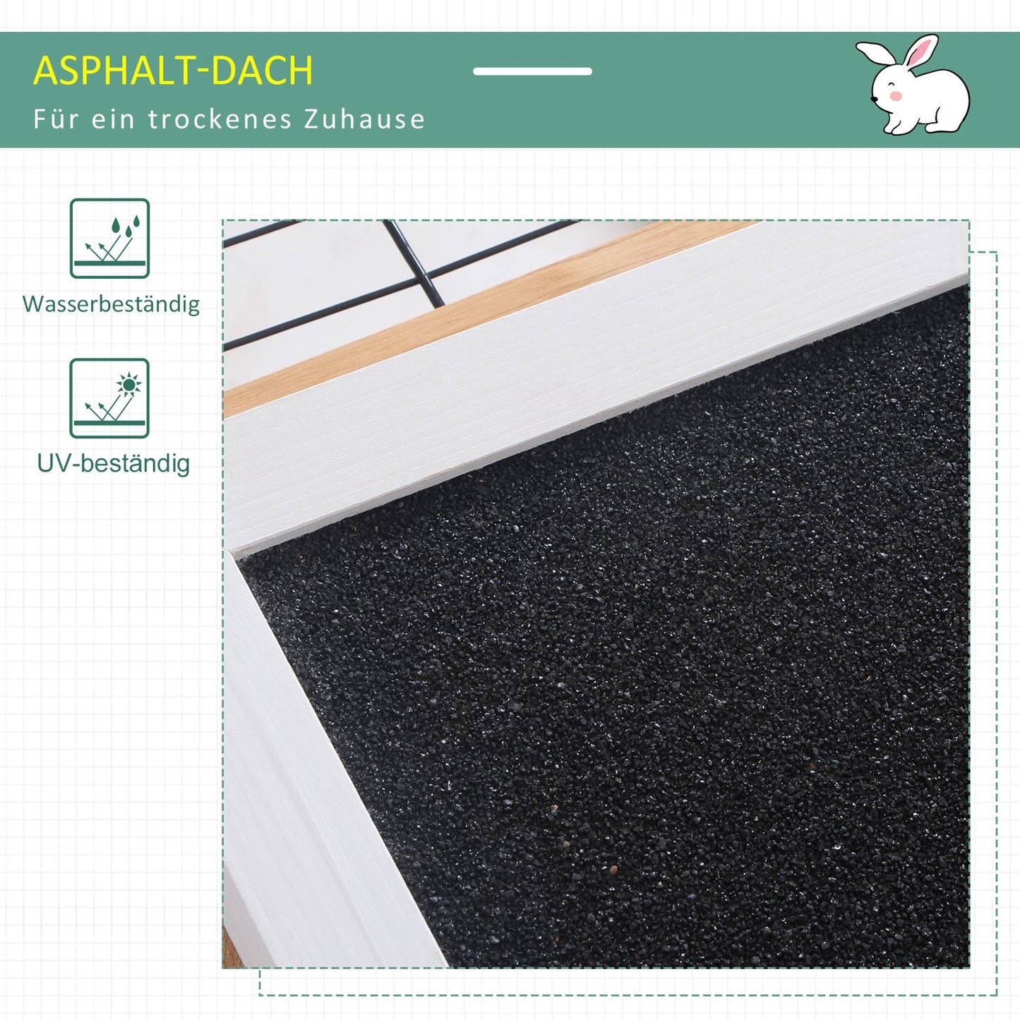 Rabbit cage for small animals, spruce, 123x120x52 cm, outdoor roof