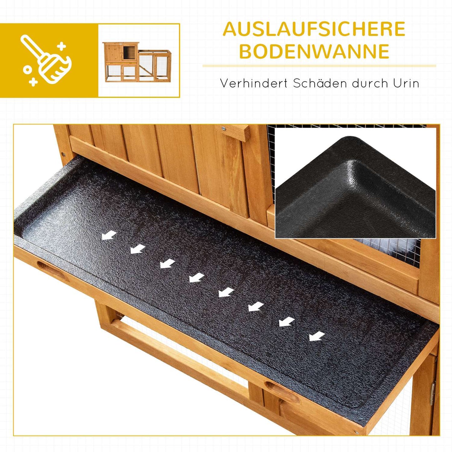 Small animal shelter, Outdoor/Indoor, 141 x 60 x 86 cm, Orange