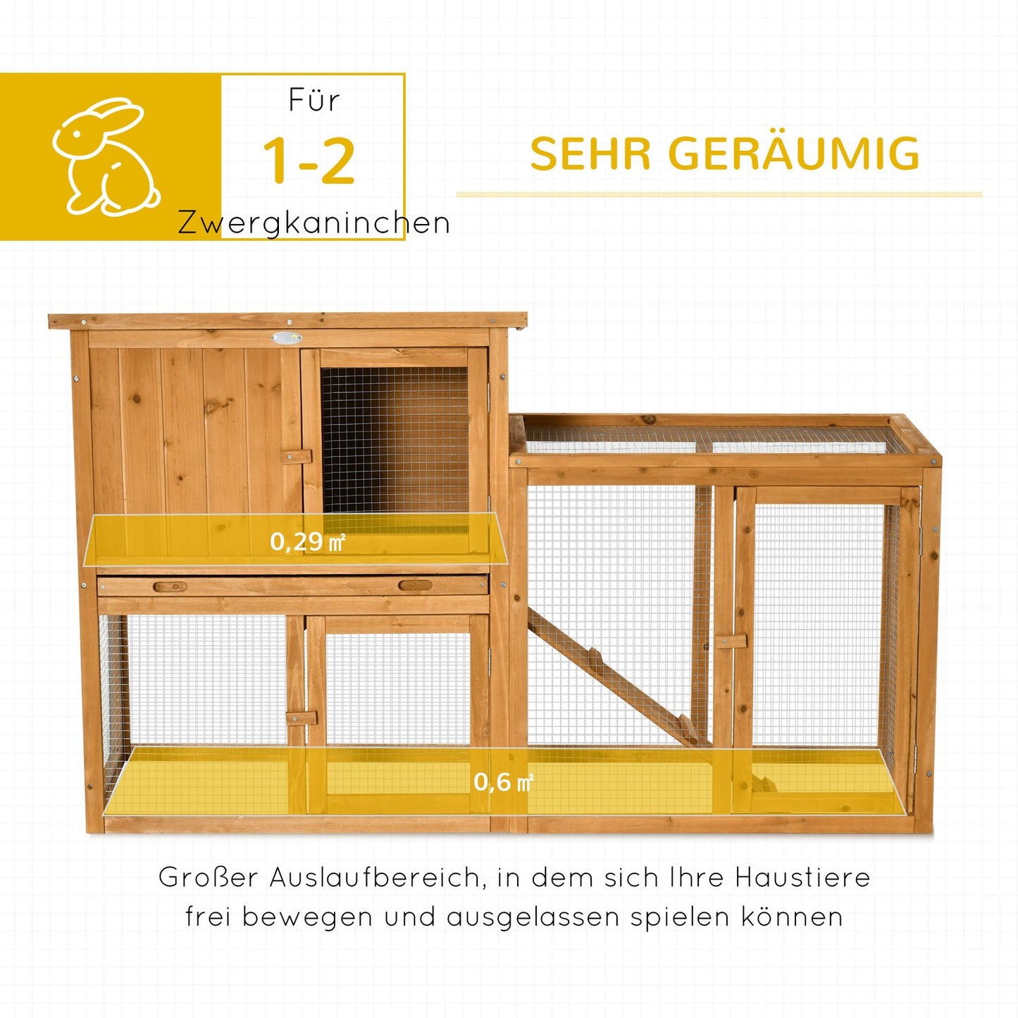 Small animal shelter, Outdoor/Indoor, 141 x 60 x 86 cm, Orange