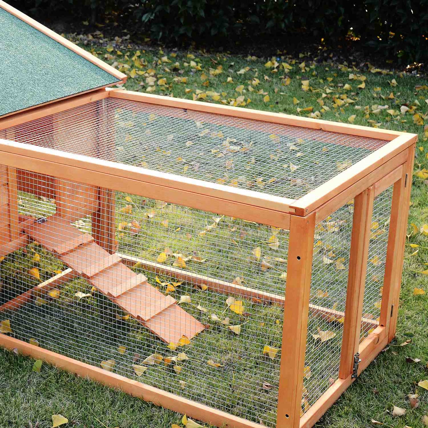 XXL rabbit hutch with outdoor enclosure - 100x68x59 cm