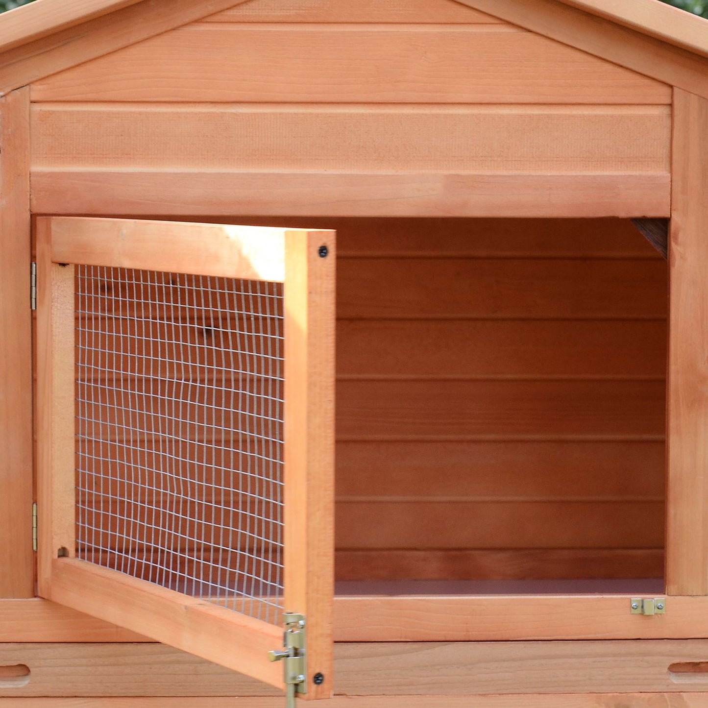 XXL rabbit hutch with outdoor enclosure - 100x68x59 cm