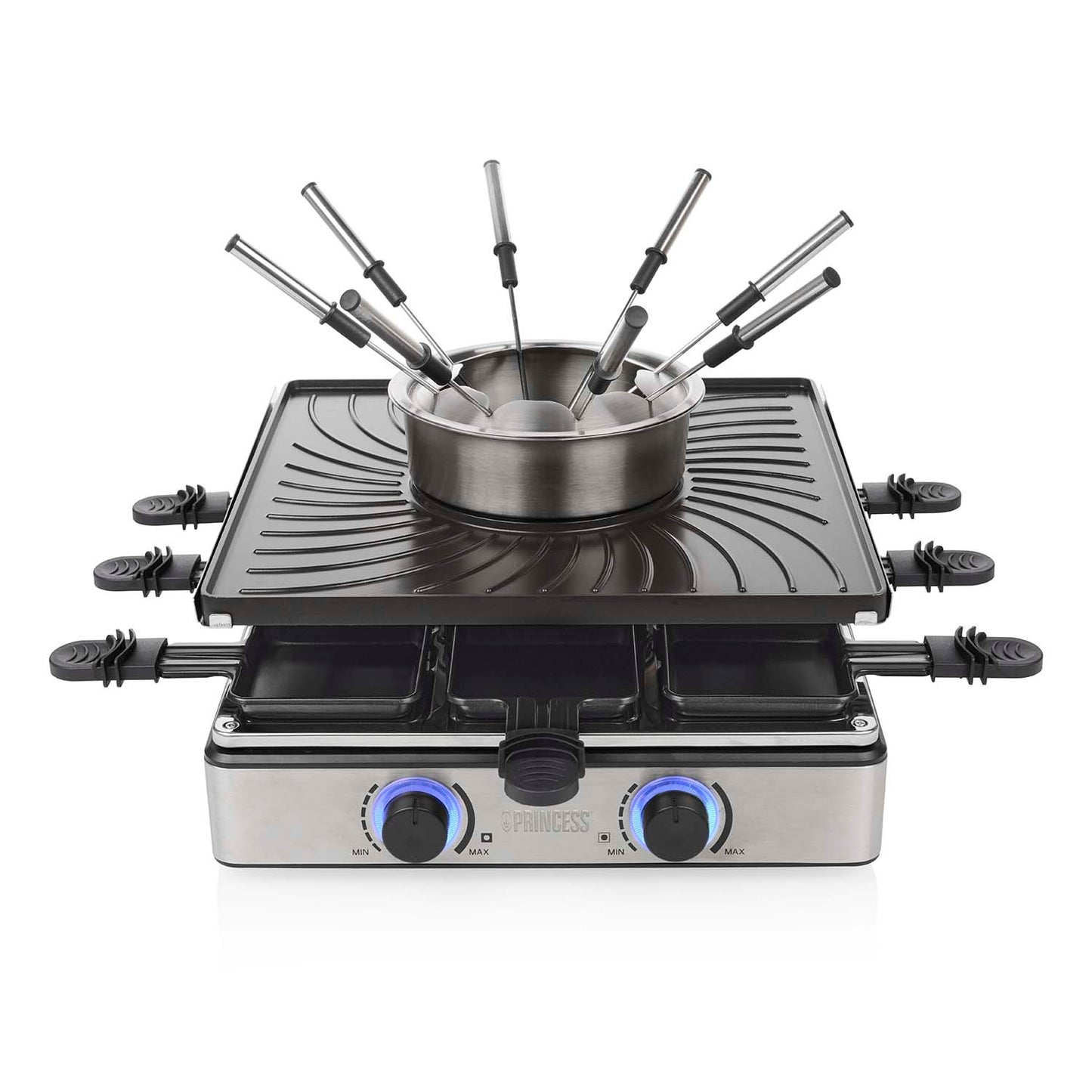 Raclette & Fondue Grill, 31x31cm, 1700W, 1.3L
