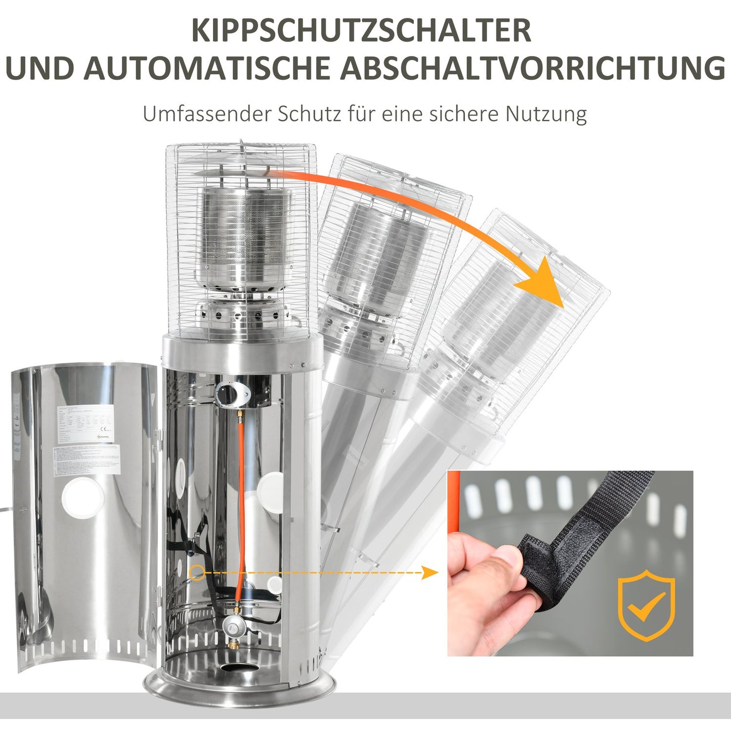 Brilliant 10KW patio heater, stainless steel, portable
