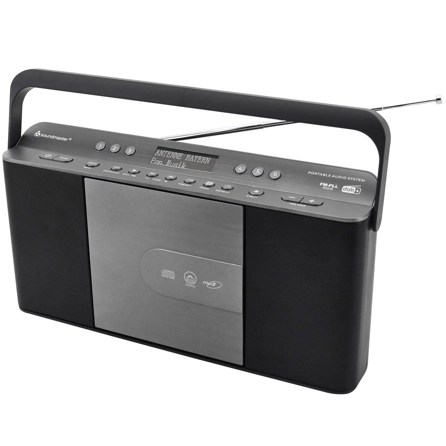Radio Quick Select CD Portable RCD1870SW Black/Silver Grey