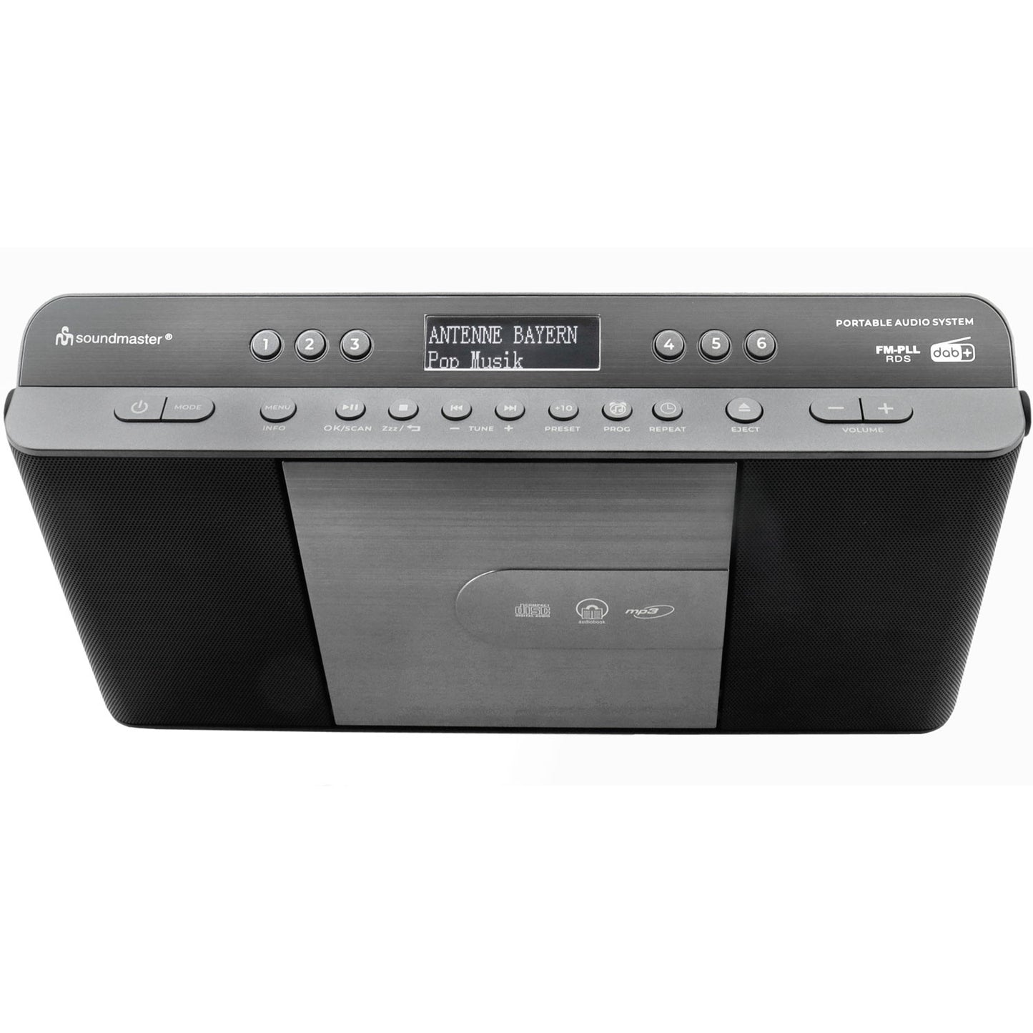 Radio Quick Select CD Portable RCD1870SW Black/Silver Grey