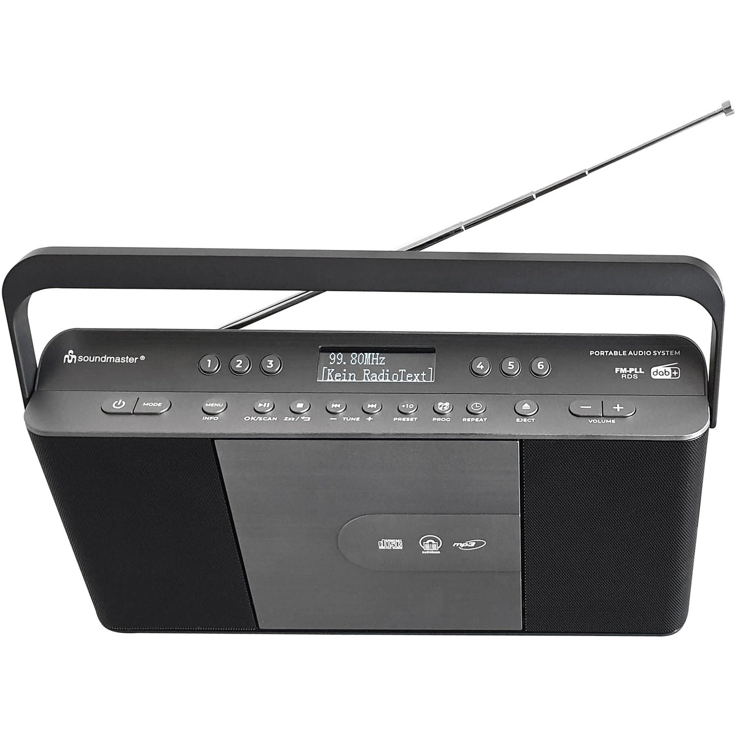 Radio Quick Select CD Portable RCD1870SW Black/Silver Grey