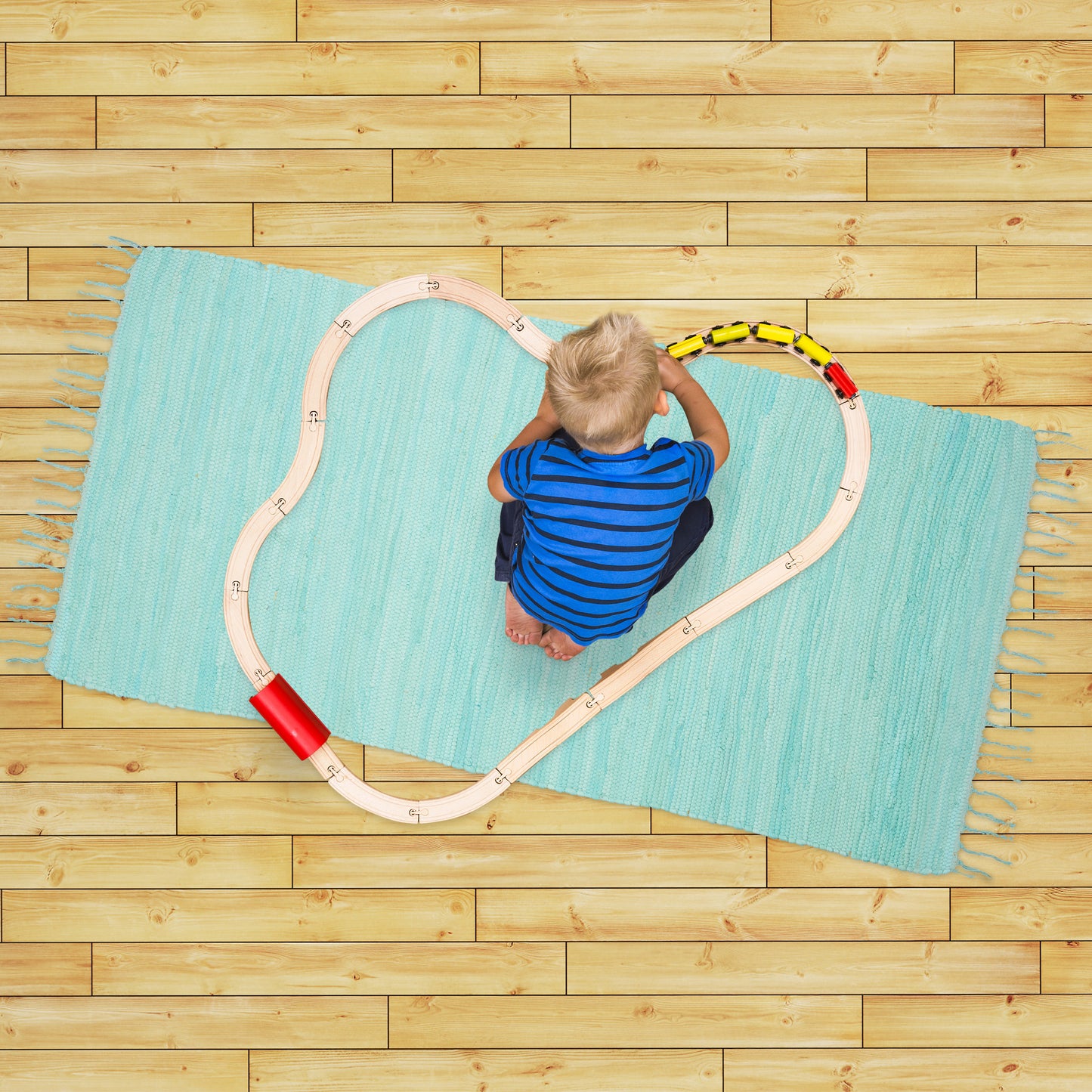 Rag Rug with Fringes