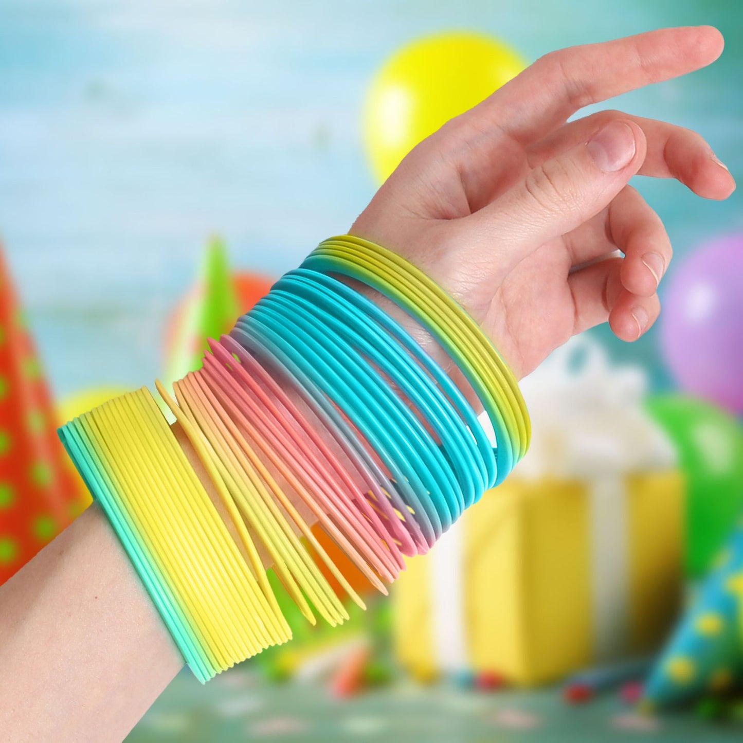 Rainbow spiral set of 4