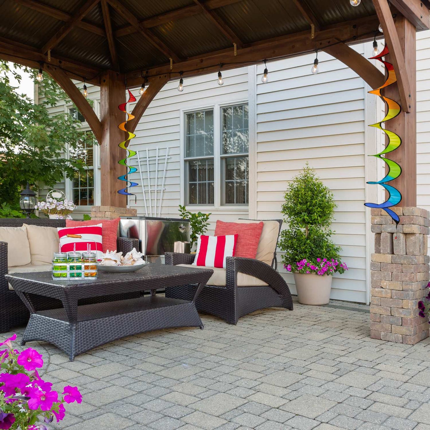 Rainbow wind chime set of 2