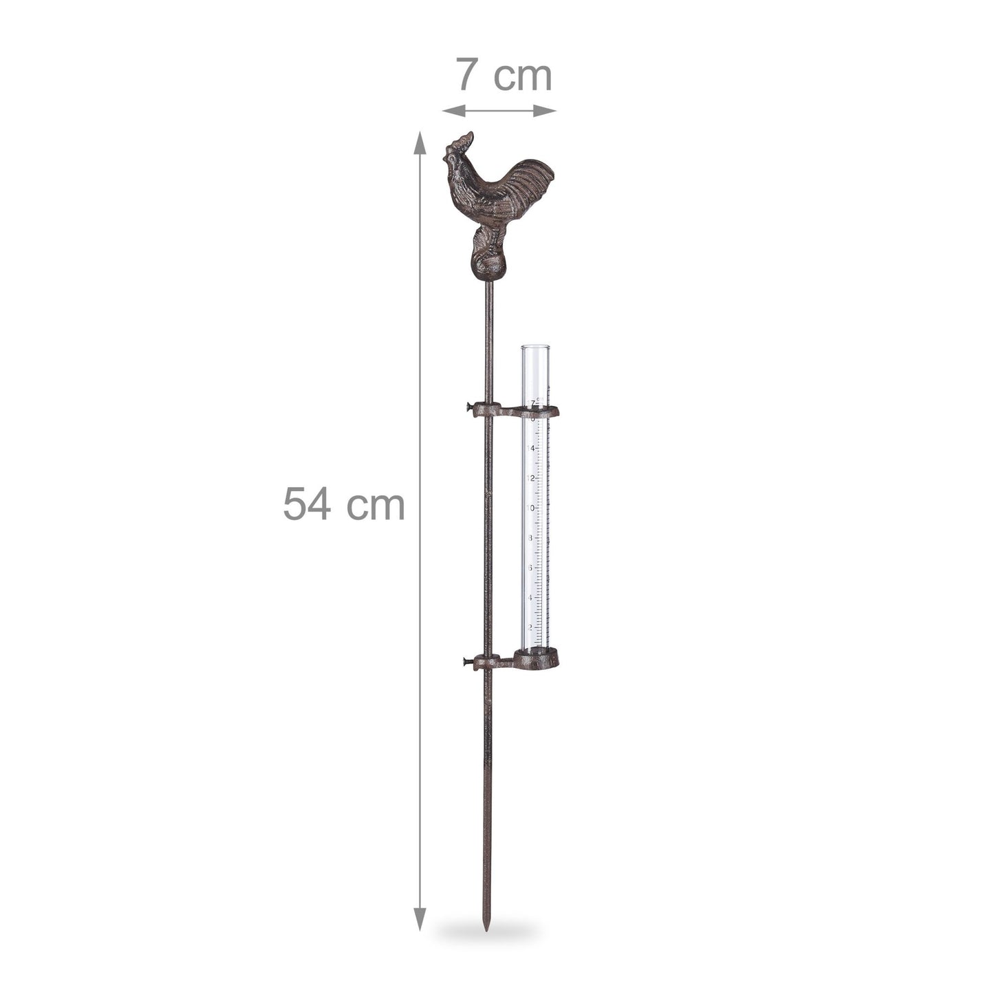 Rain gauge rooster