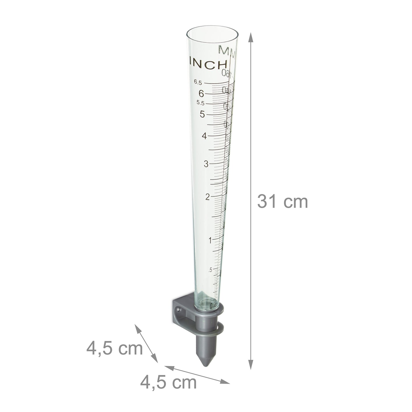 Rain gauge set of 2 with wall mount