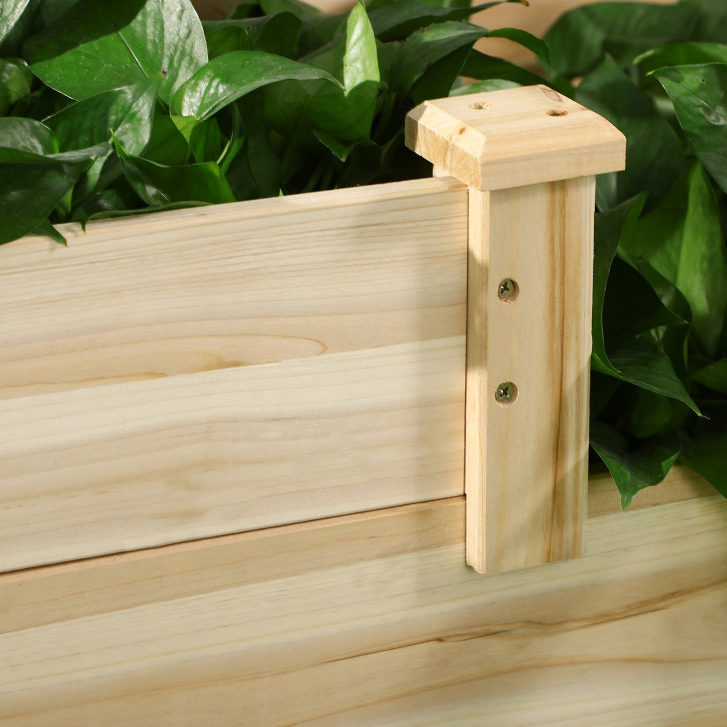 3-tier raised bed plant ladder, fir wood, natural finish