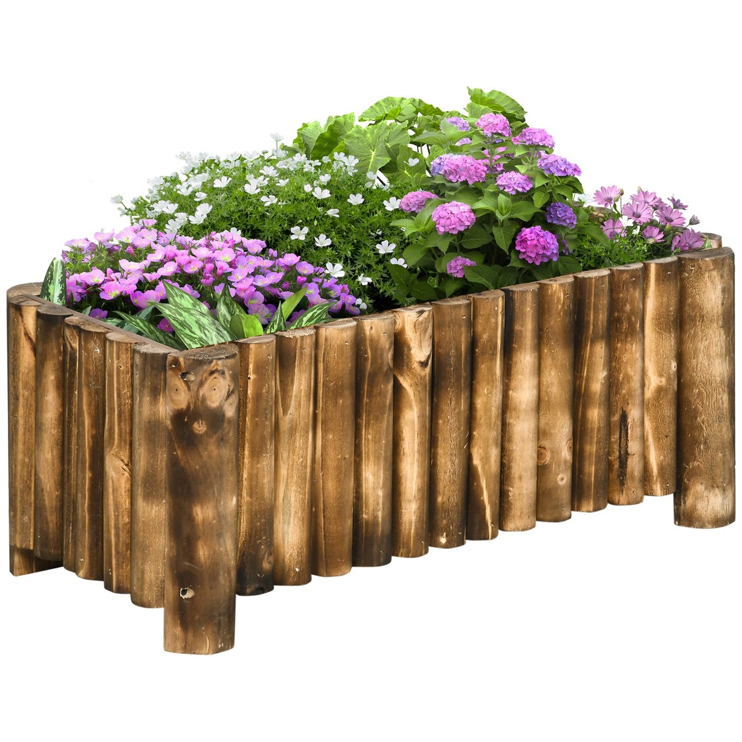 Garden bed with raised spruce 78x35x30cm for herbs & vegetables