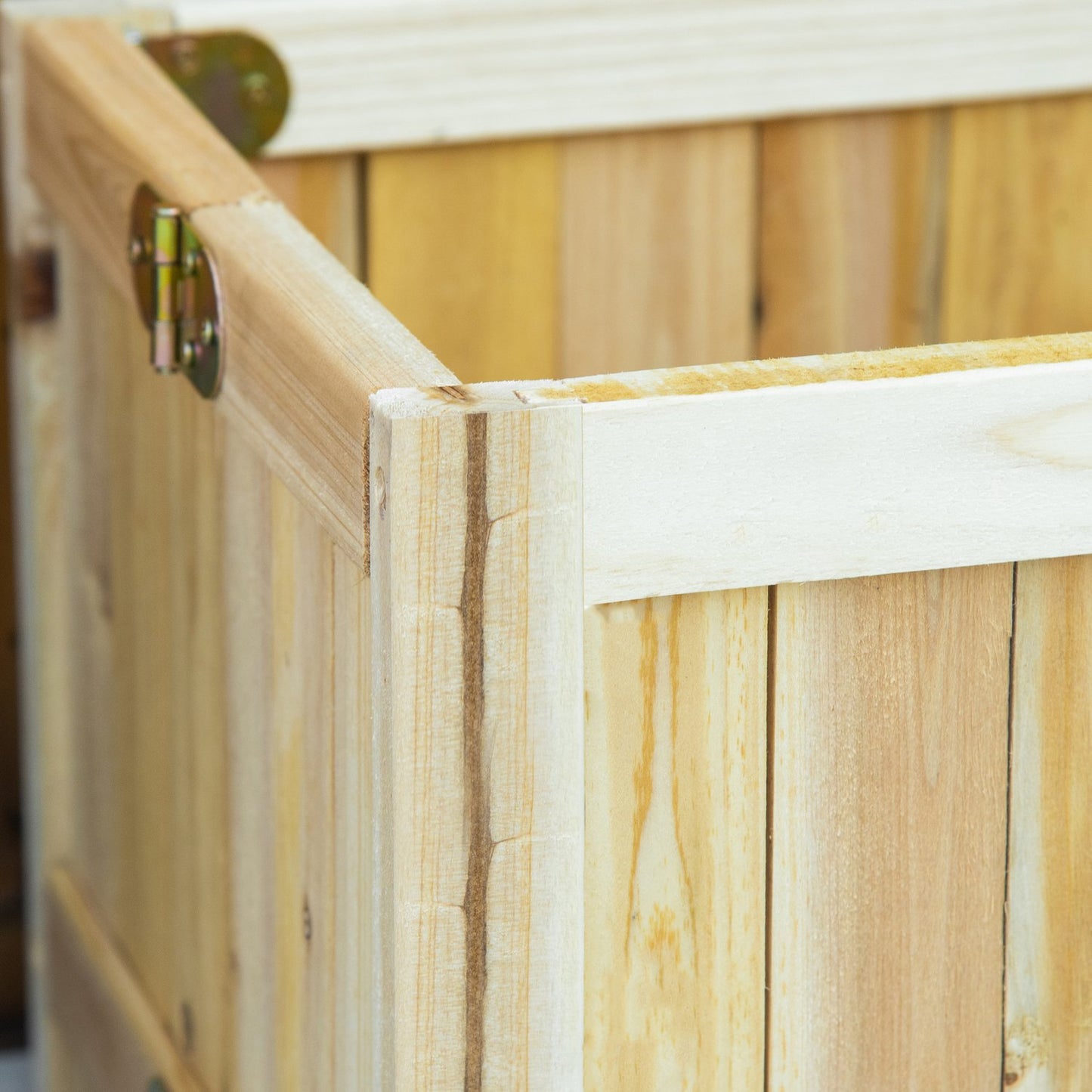 Folding spruce wood raised garden bed, 70x30x25Cm