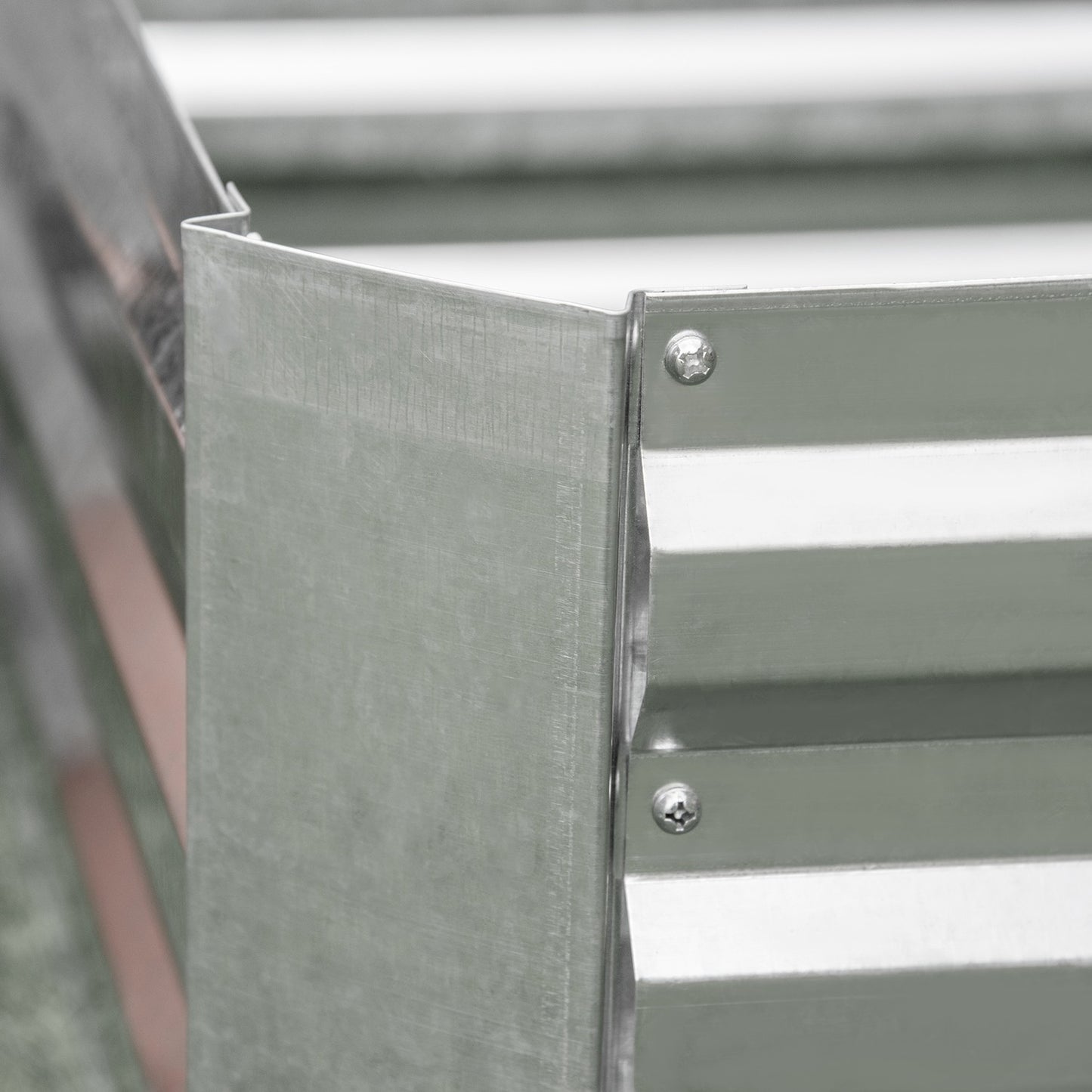 Raised garden bed in galvanized steel - 120x90x30 cm Silver