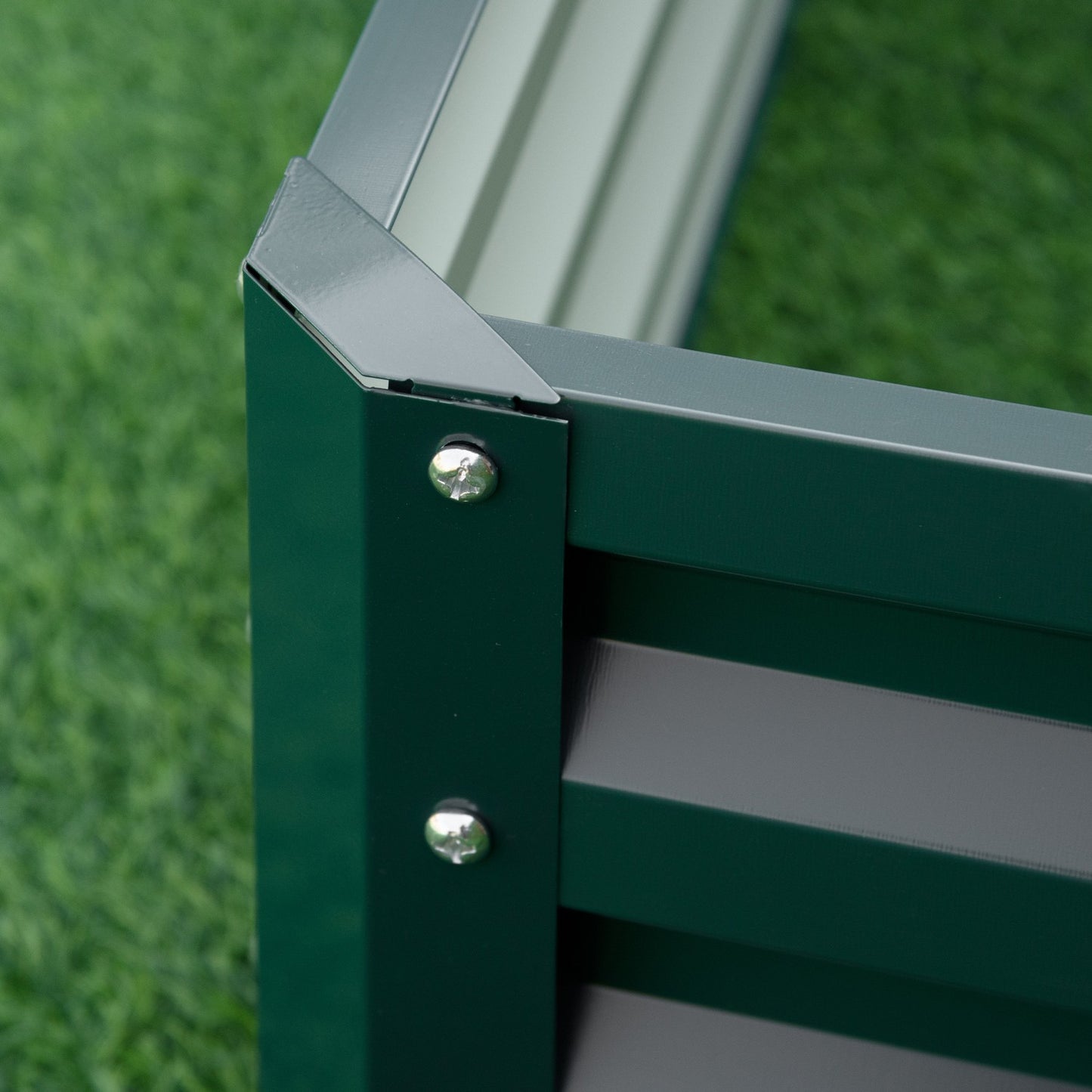 Raised bed in steel - Green, Garden & Patio, 120x120x30 cm