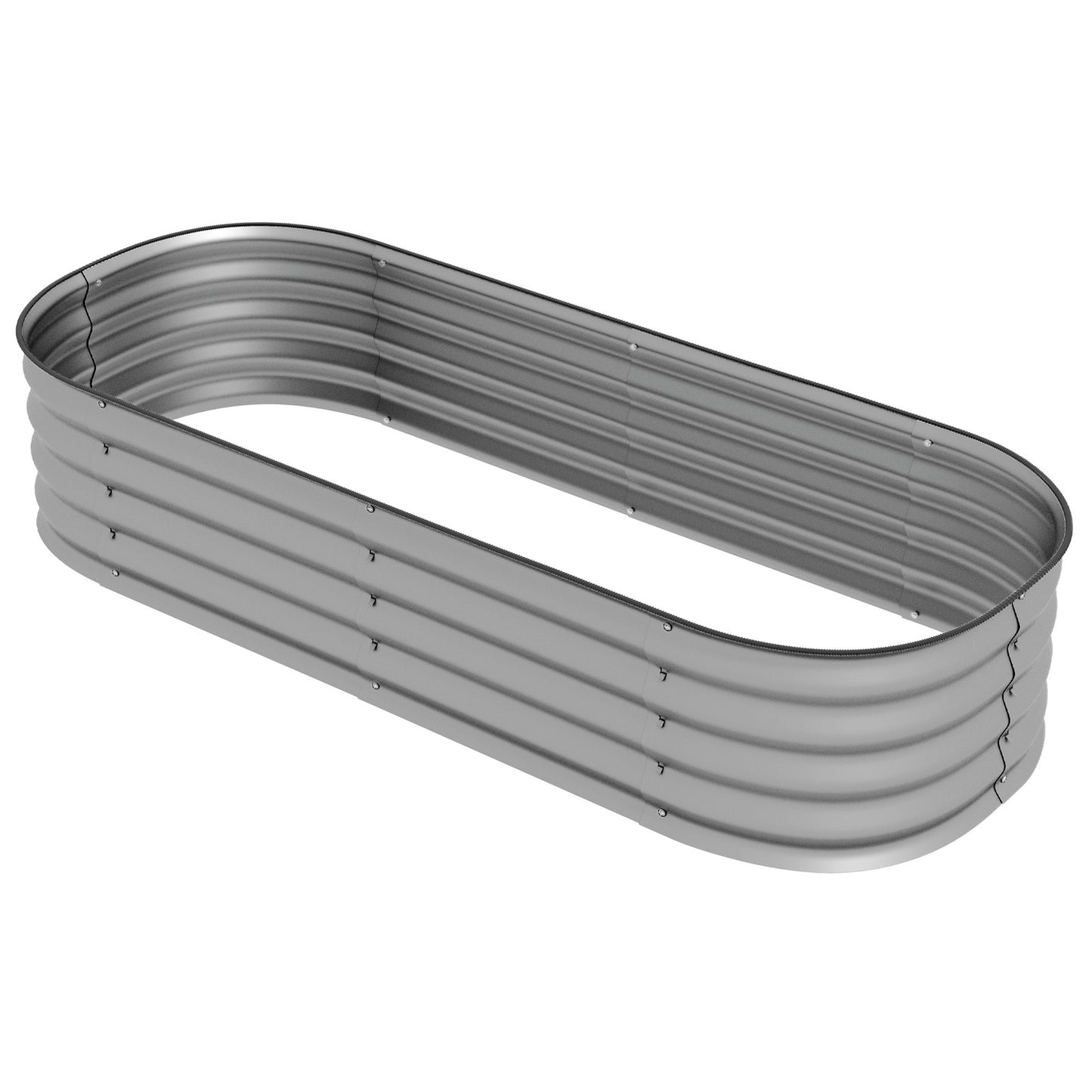 Raised metal bed, 150x62x30 cm, open base