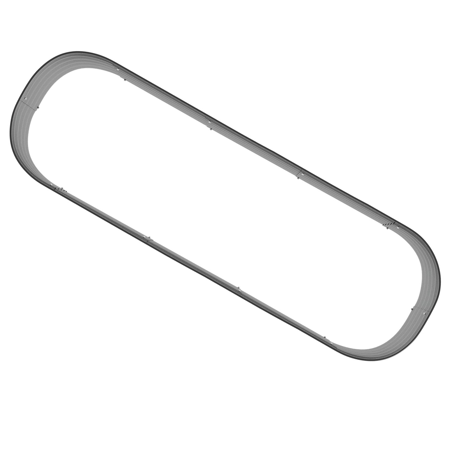 Raised metal bed, 195x62x30 cm, open bottom