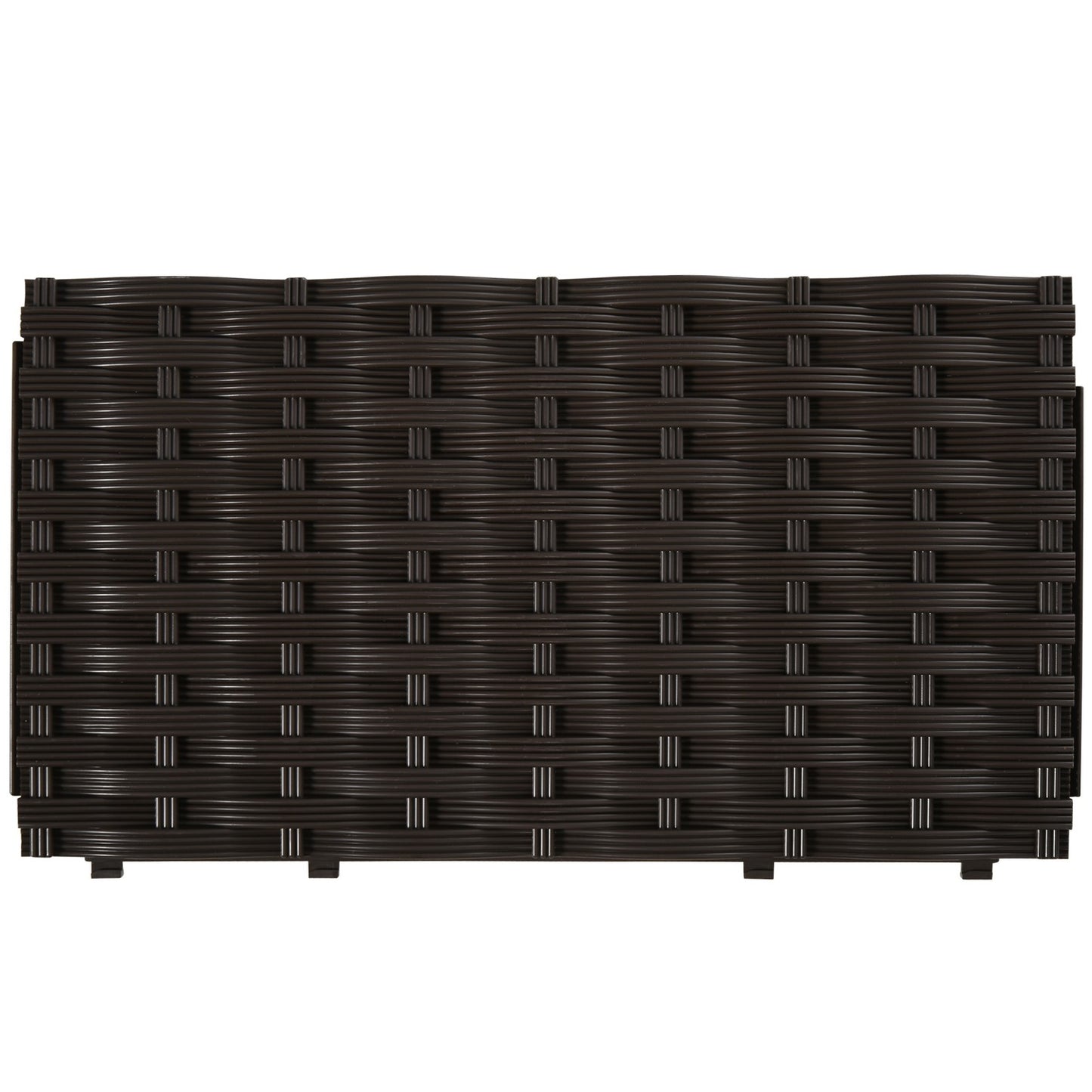 Raised bed pot with drainage, Rattan look, 40x40x44 cm