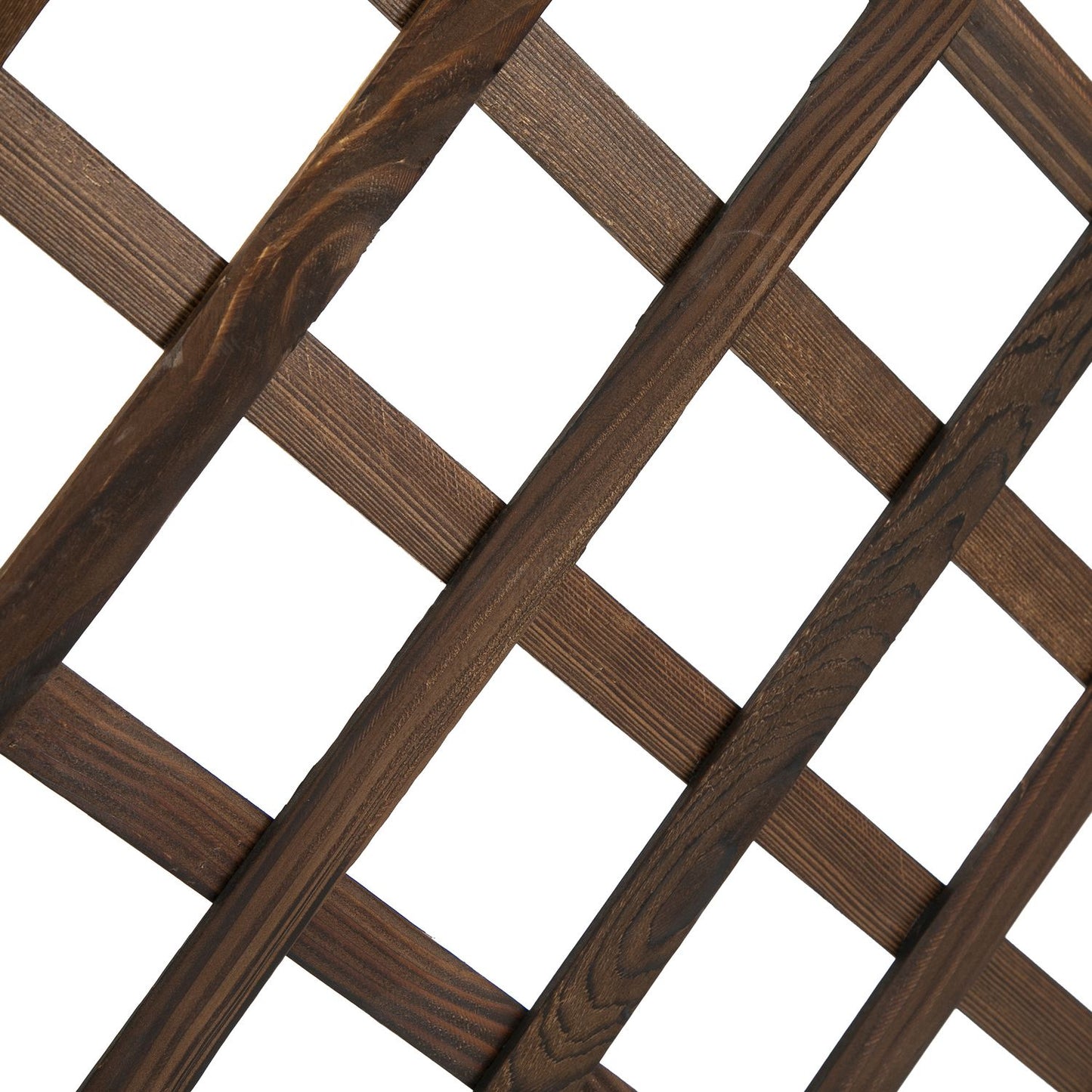Raised wooden bed and trellis for climbing plants, 72.5x31.5x149.5 cm