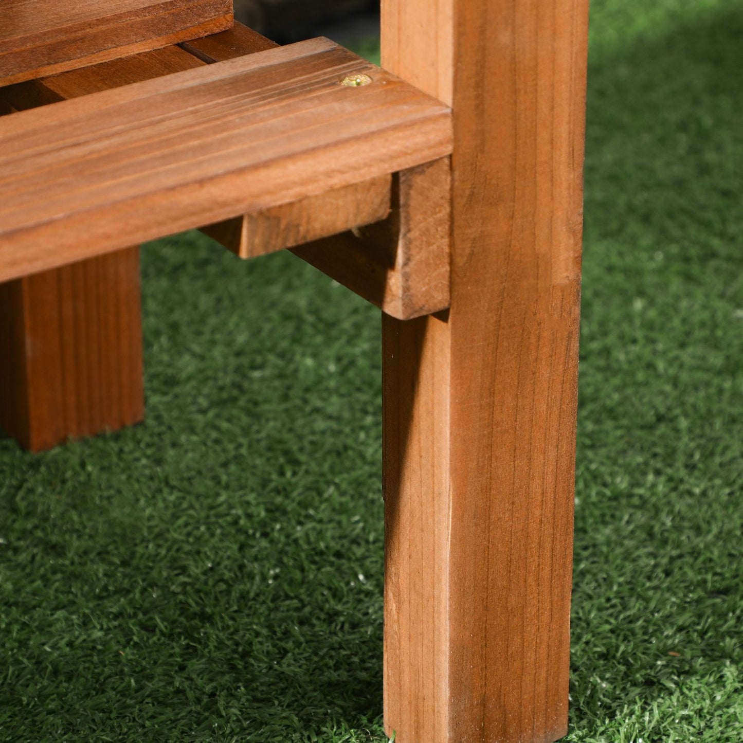 Raised garden bed with trellis and wheels, solid wood