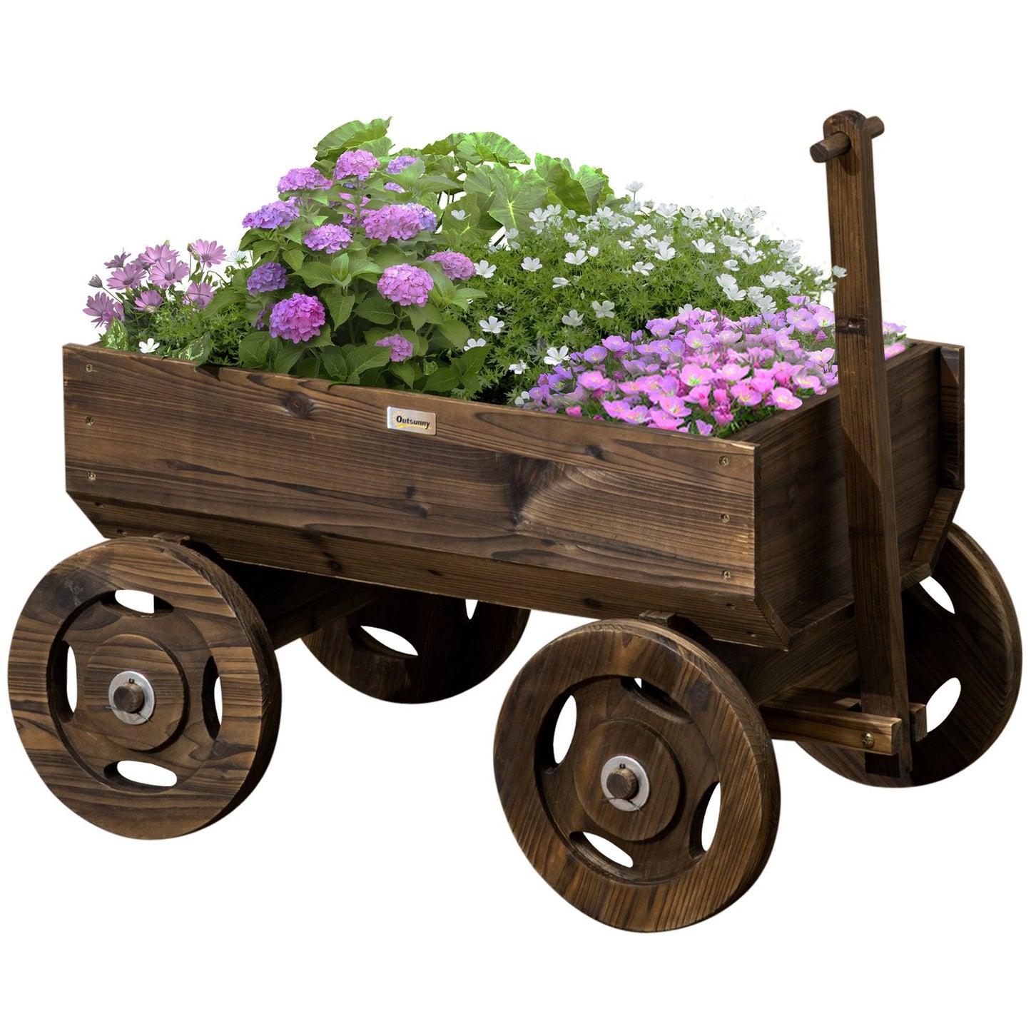 Wooden flower box - 120x53x55 cm, capacity 50 kg