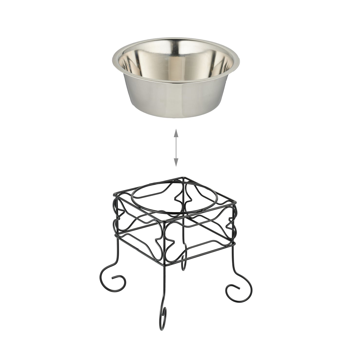Raised Dog Bowl Stand, 1500 ml, Stainless Steel