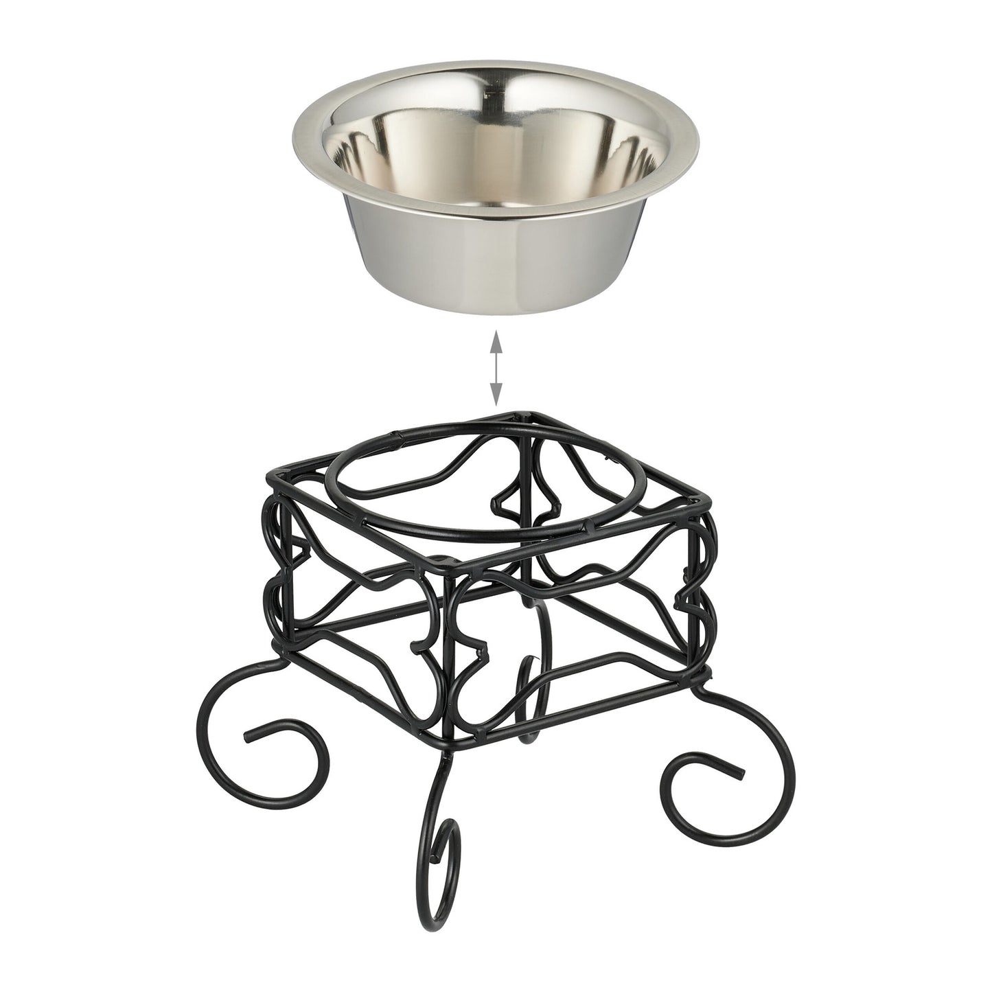 Raised Dog Bowl Stand, 300 ml, Stainless Steel