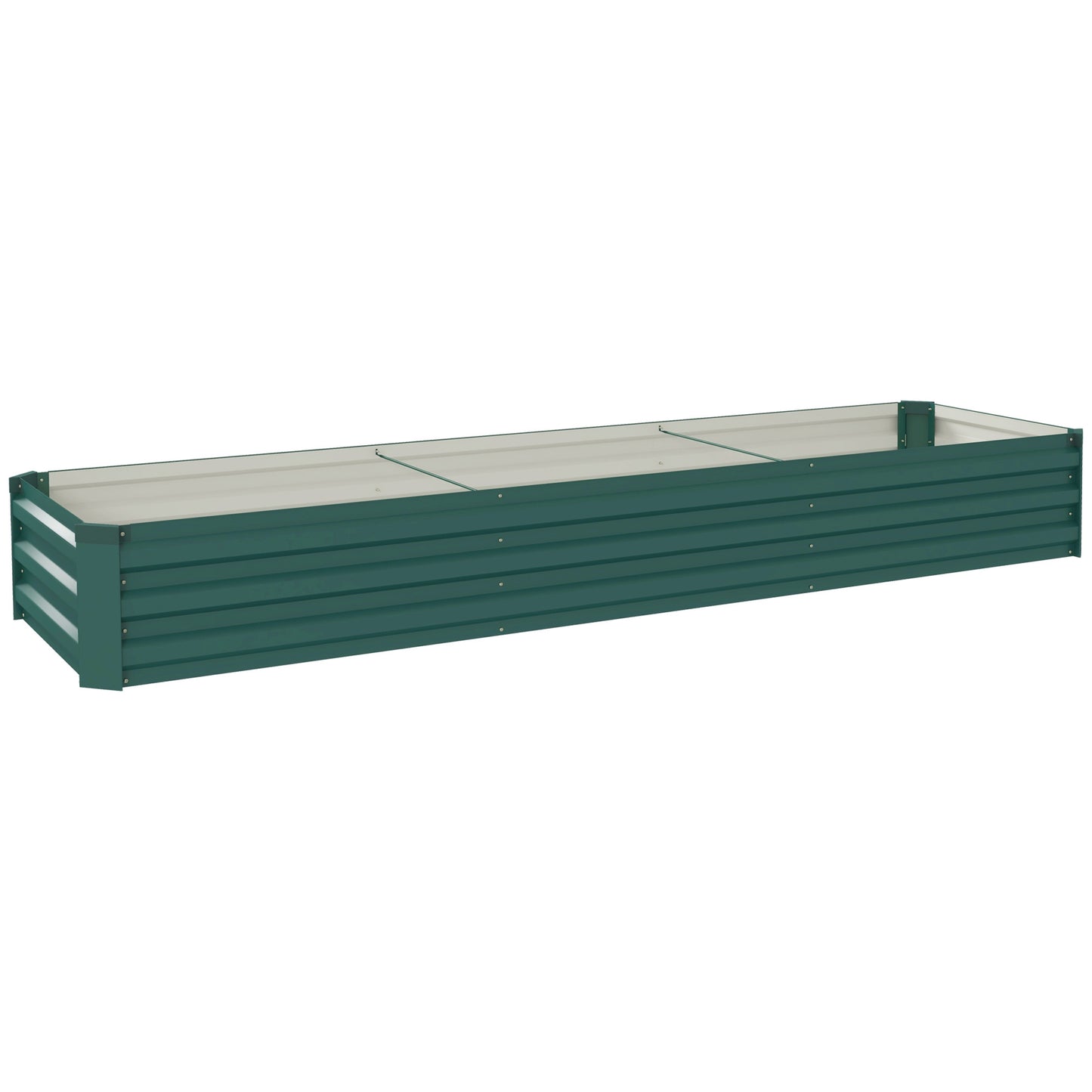 Raised Garden Bed, Steel, Open Bottom, 240x60x30 cm