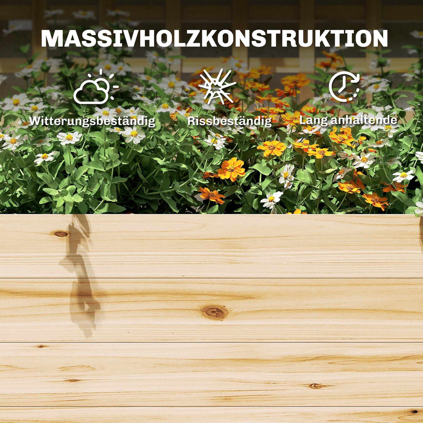 Raised Garden Bed with Trellis & Roof, Wood Planter Box