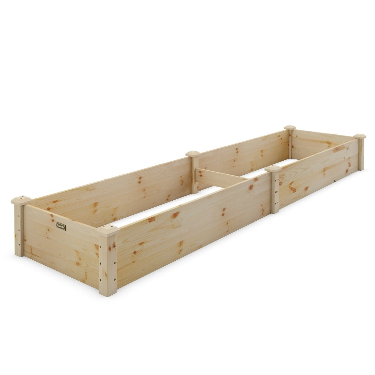 Raised Wooden Garden Bed, Natural Fir, 240x60x25 cm