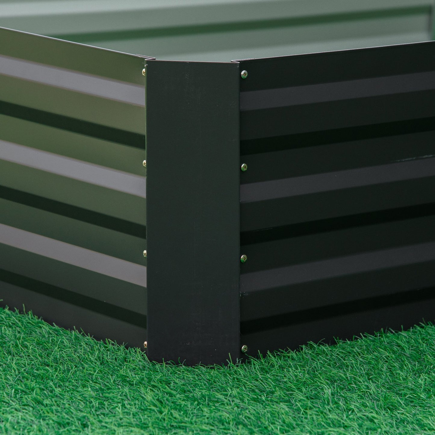 Steel garden bed - 241x90.5x30 cm, Grey