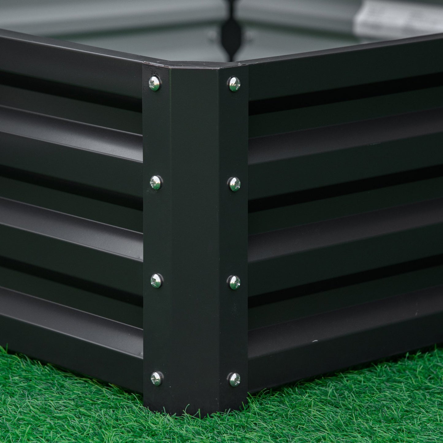 Steel garden bed - 120x120x30cm Gray planter box