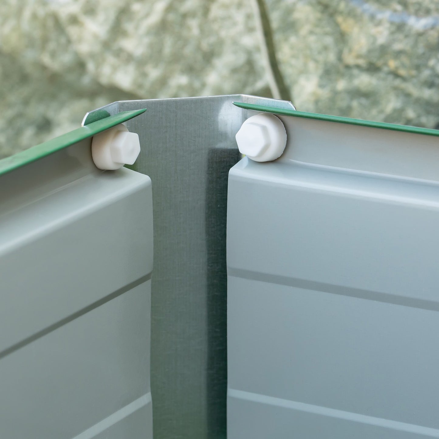 Garden bed in steel 183x47x40cm - Green planting box