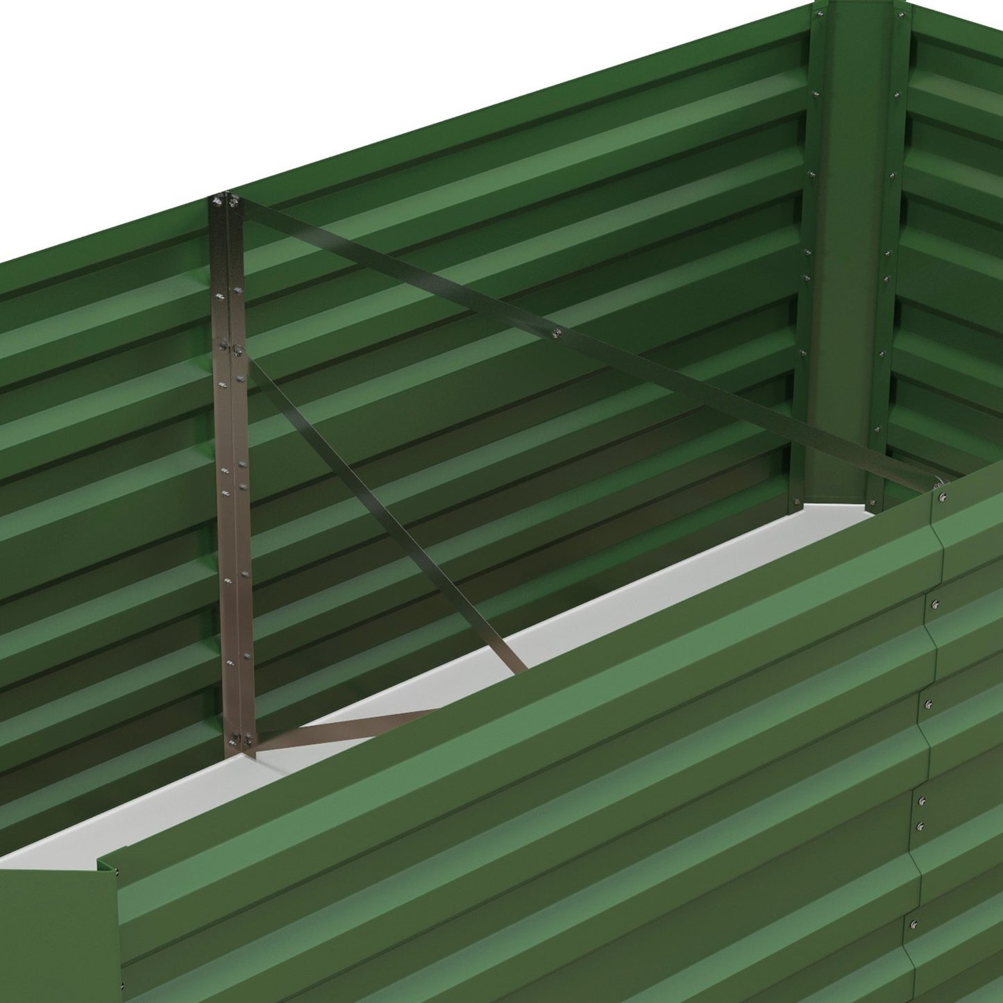 Steel garden bed - 180x90x60 cm, Cold frame