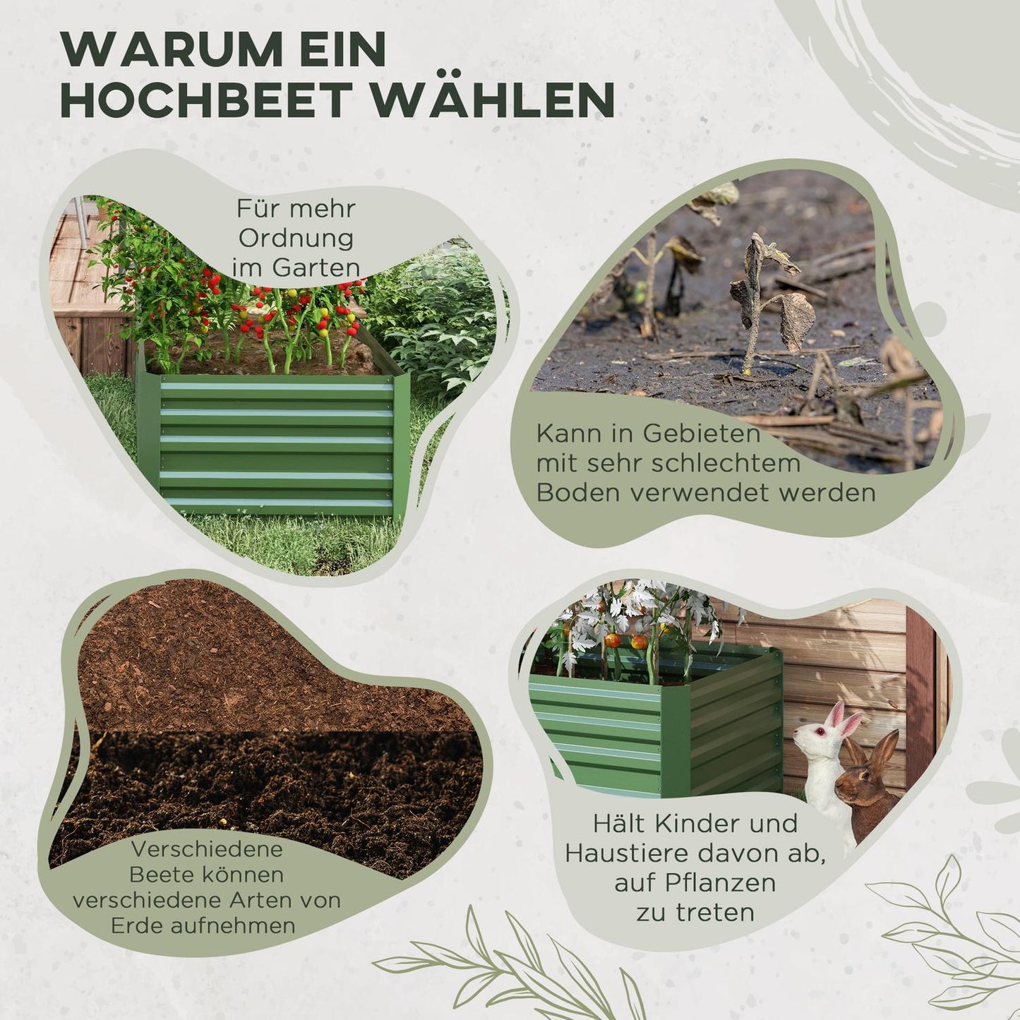 Steel garden bed - 180x90x60 cm, Cold frame