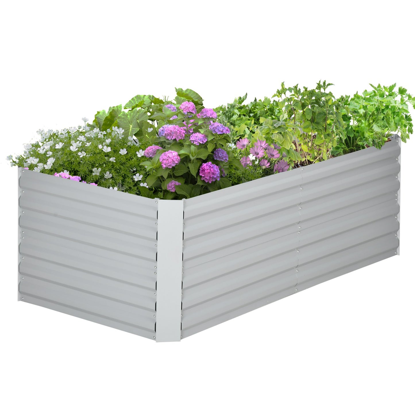 Steel garden bed - 180x90x60 cm for plants and vegetables