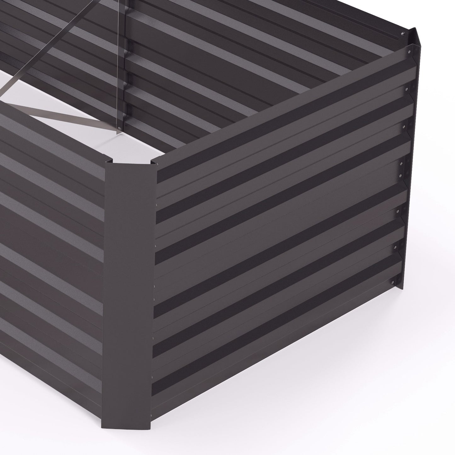 Steel garden bed - 180x90x60 cm for vegetables & flowers