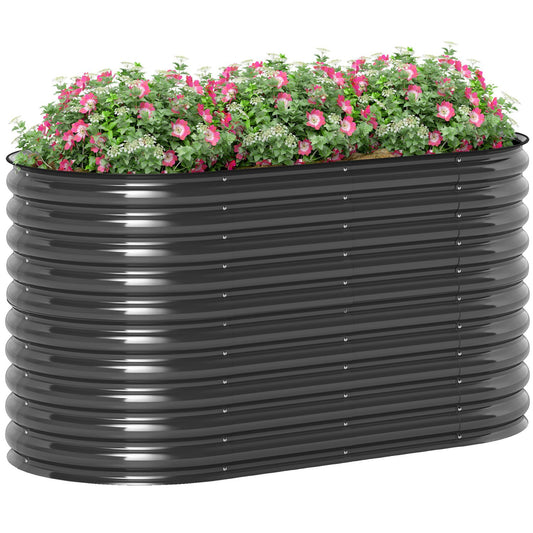 Steel garden bed - 160x80x80 cm, stackable planting