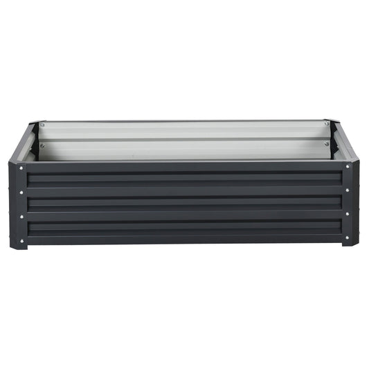 Steel garden bed, Rustproof, 120x60x30.5 cm, Grey