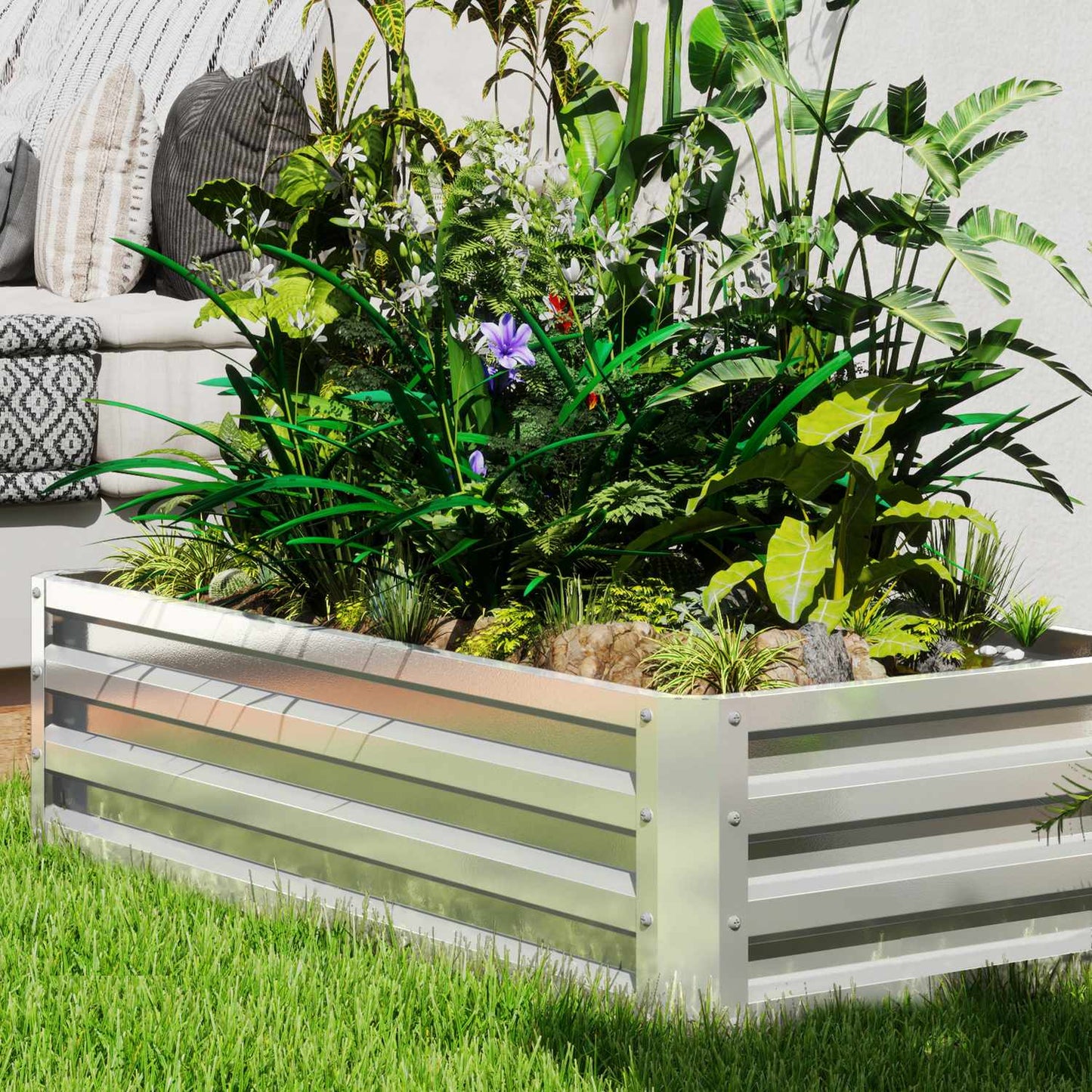 Garden bed in steel - rustproof, weatherproof (120x60x30.5 cm)