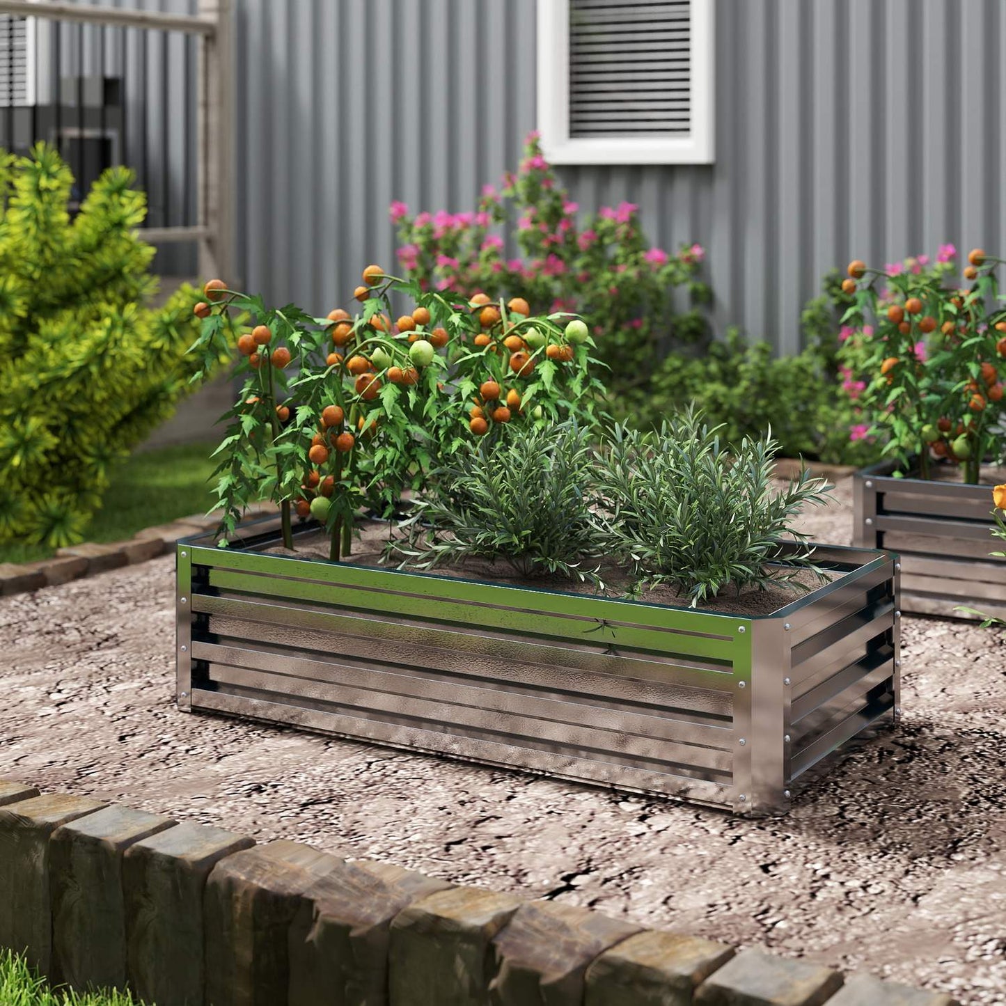 Garden bed in steel - rustproof, weatherproof (120x60x30.5 cm)
