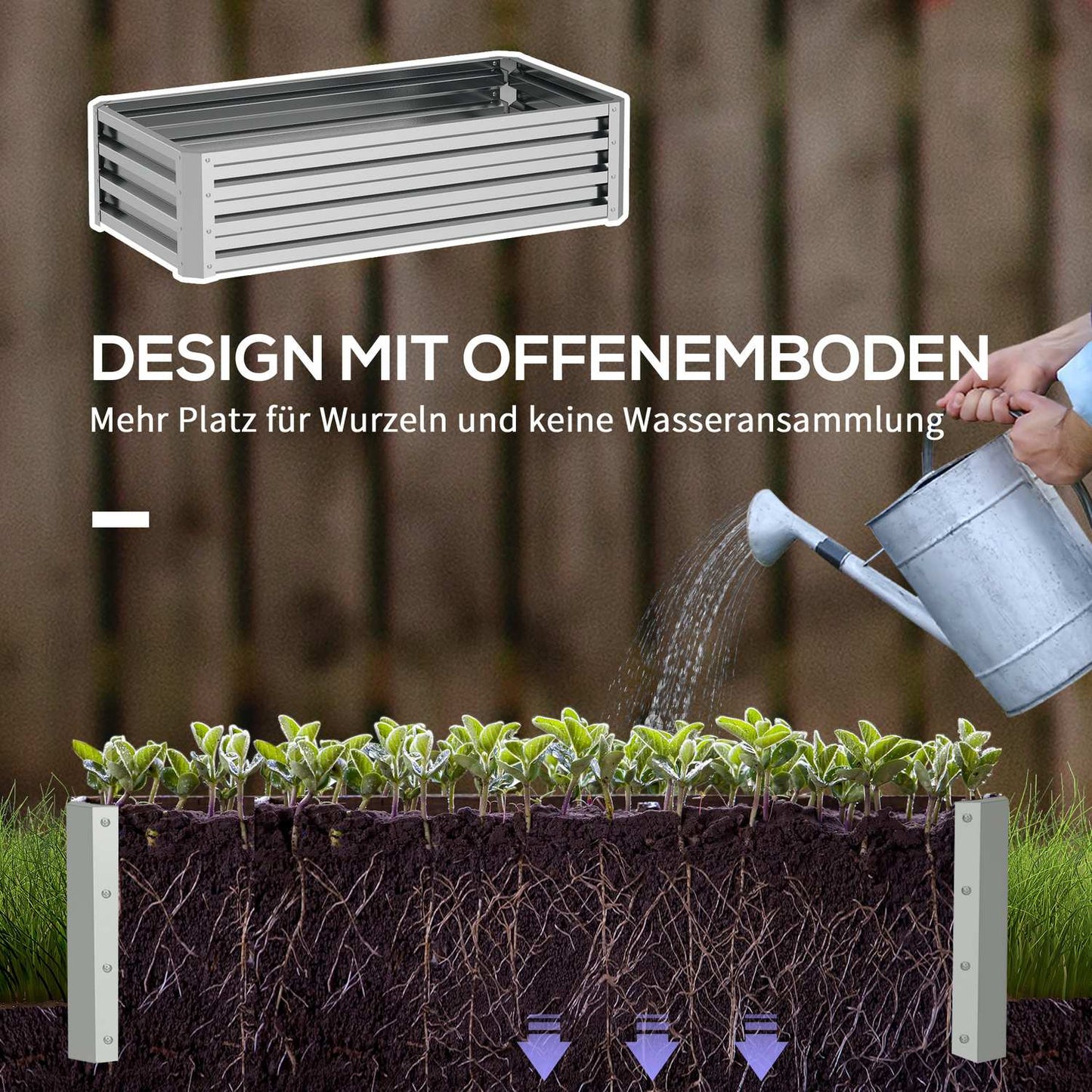 Garden bed in steel - rustproof, weatherproof (120x60x30.5 cm)