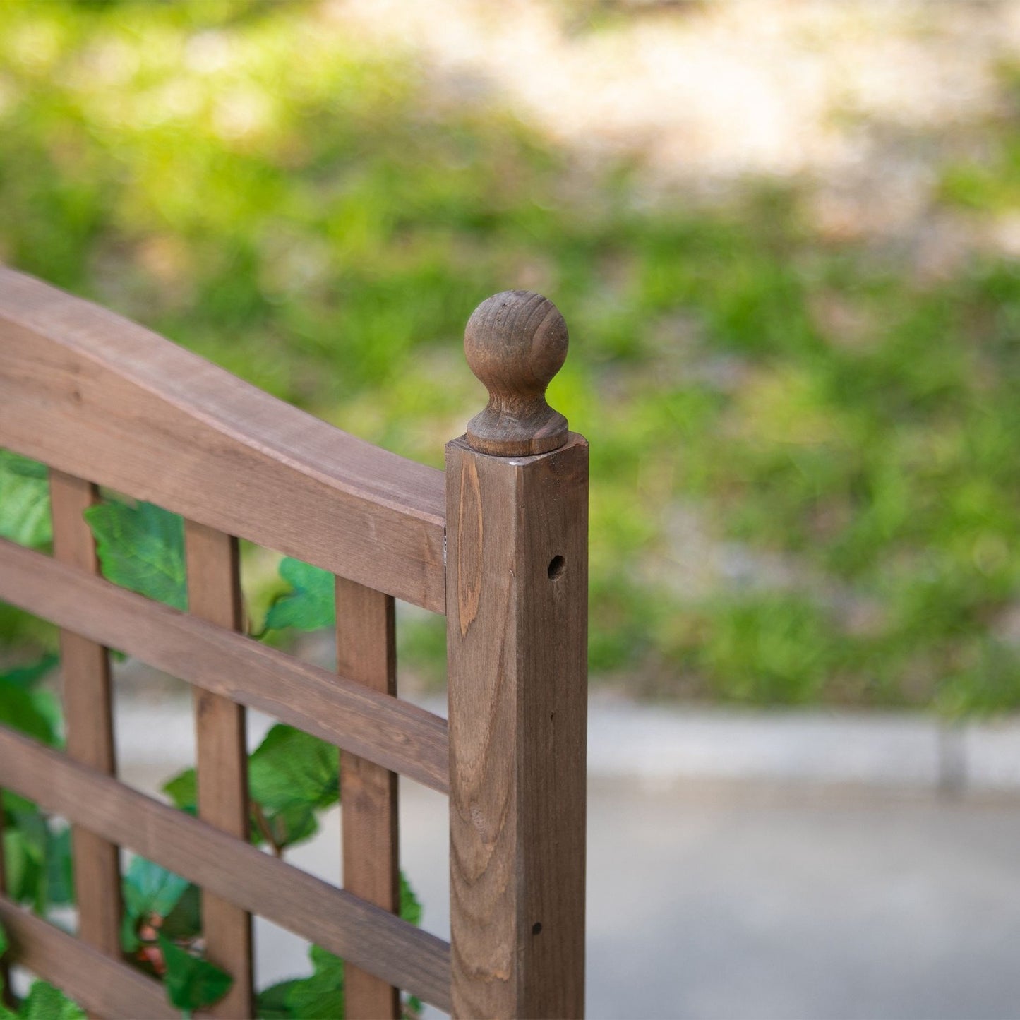 Wooden planter box with trellis, 64x28x120cm