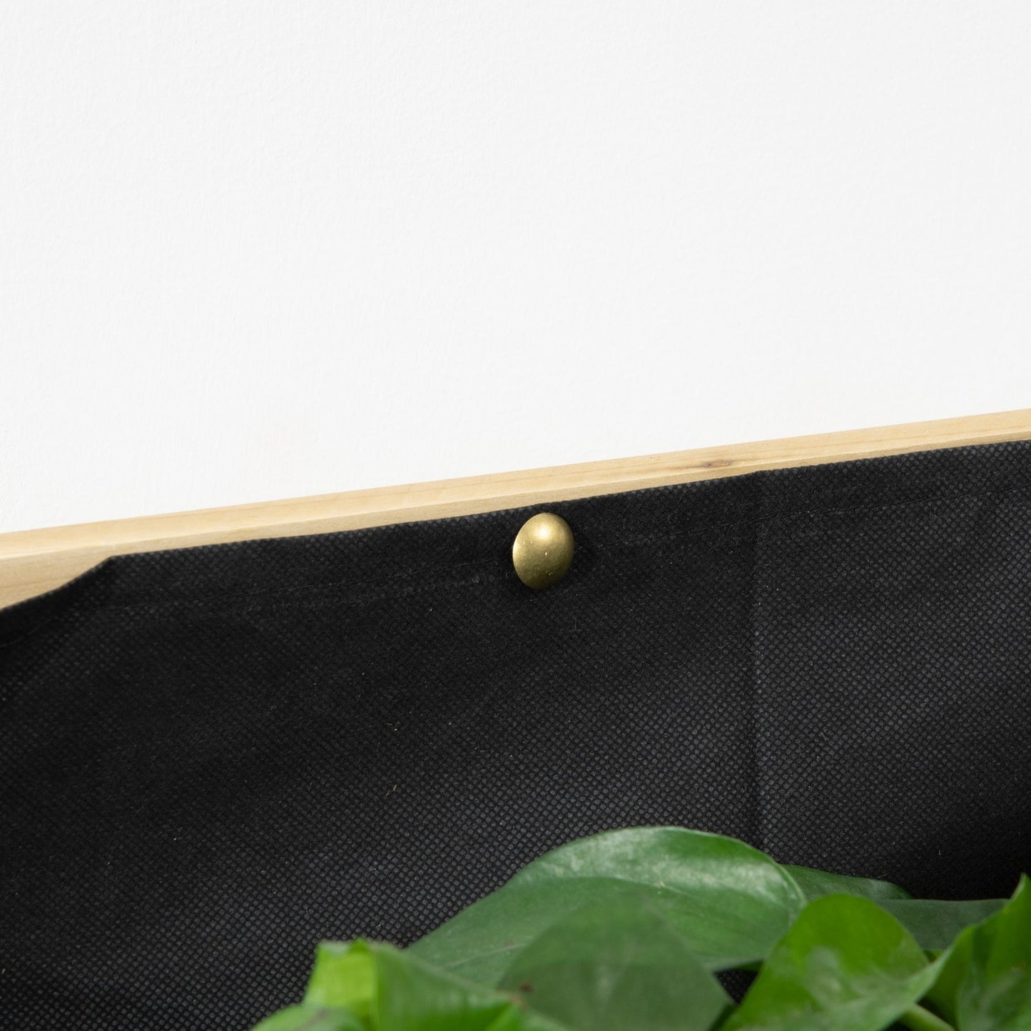 Raised wooden planter with table & storage, 105 x 39.5 cm