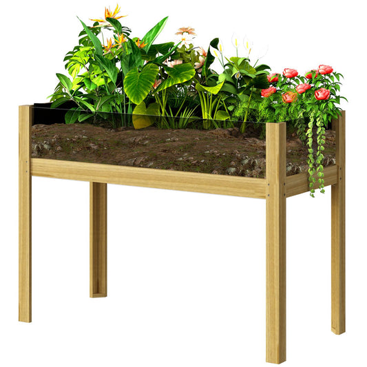 Raised vegetable bed with acrylic panels, 110x50x80 cm